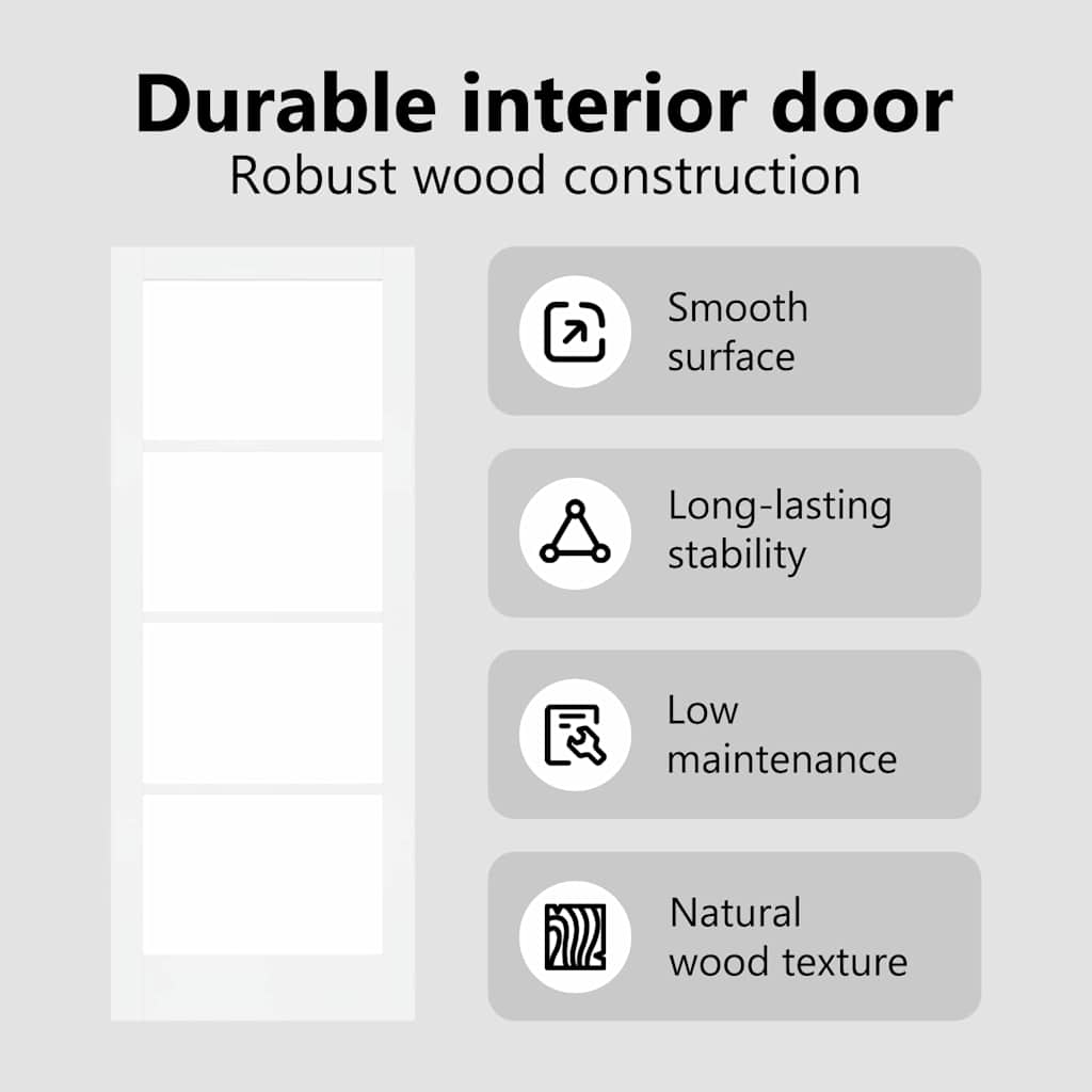 Interior Door ORKDAL White Primed 83 x 211 cm