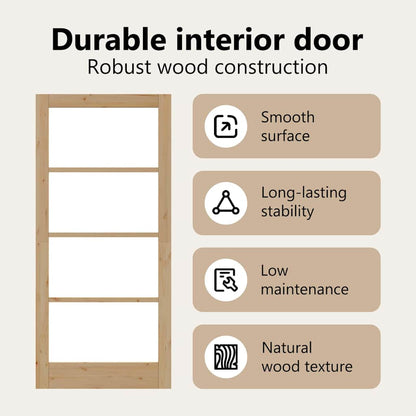 Interior Door ORKDAL Brown 93 x 202 cm