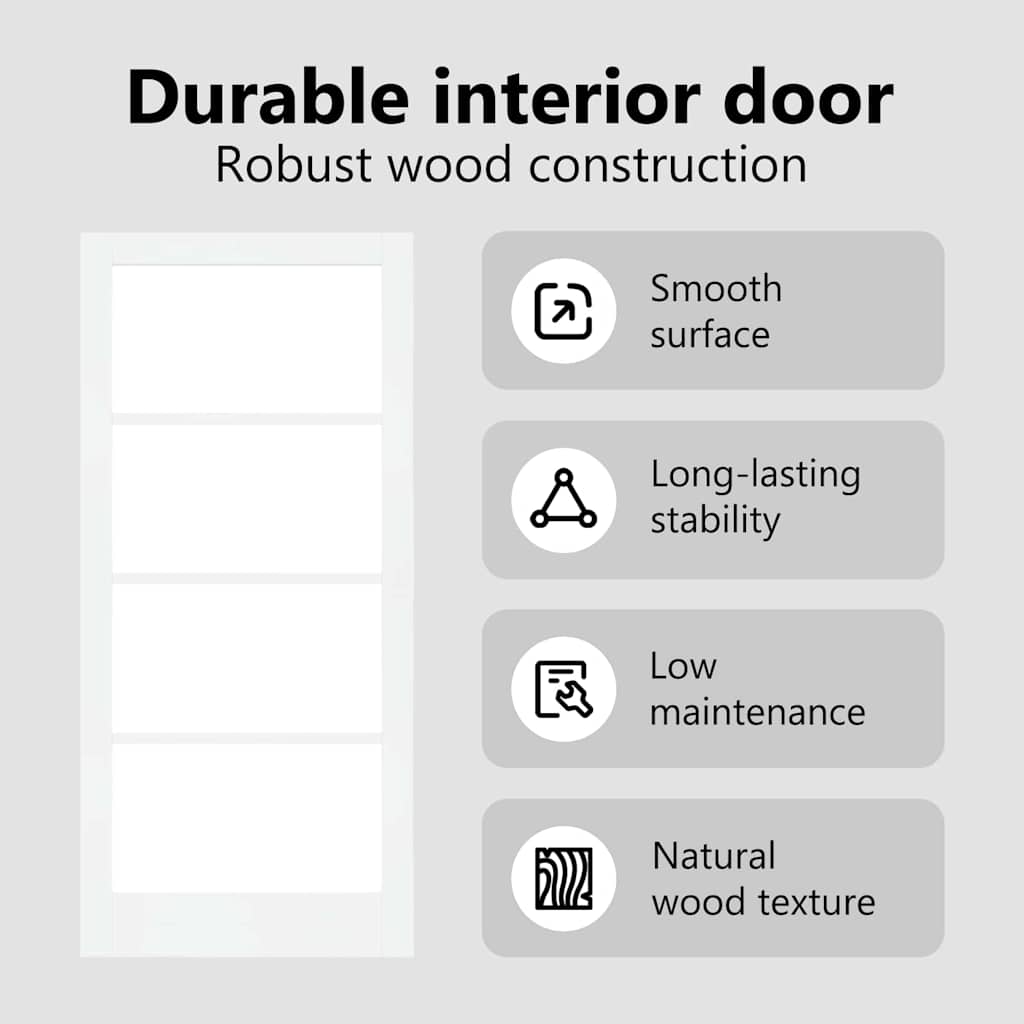 Interior Door ORKDAL White Primed 93 x 202 cm