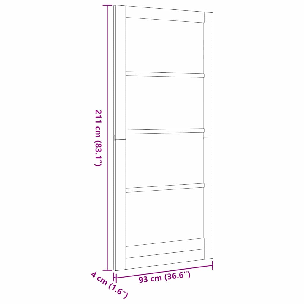 Interior Door ORKDAL Brown 93 x 211 cm