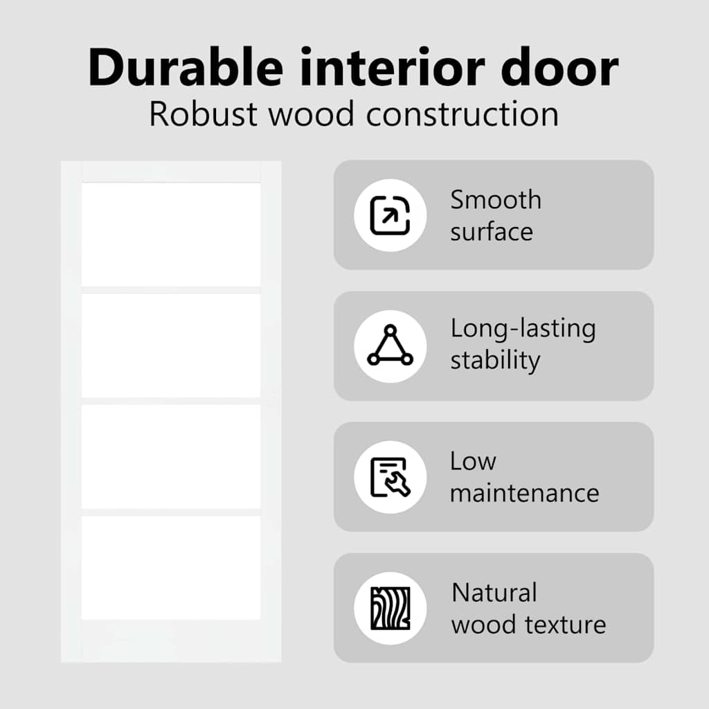 Interior Door ORKDAL White Primed 93 x 211 cm