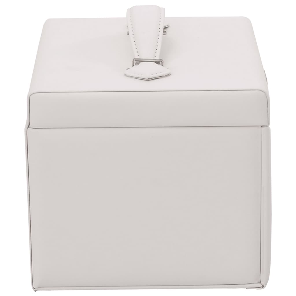 Jewellery Box 4-Layer with Mirror Lockable White 22.5x17.5x16.5 cm
