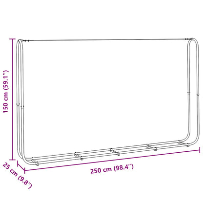 Firewood Rack Wire 250x25x150 cm Galvanised steel