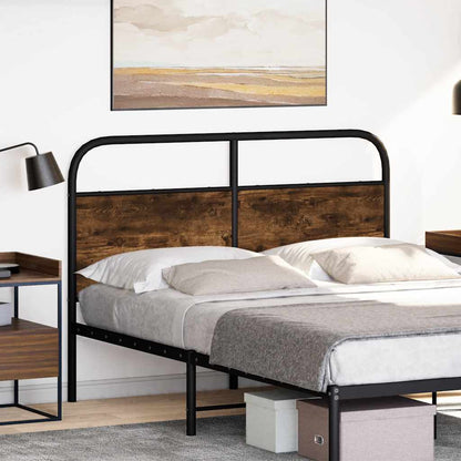 Replace Headboard Smoked Oak 135 cm Steel and Engineered Wood