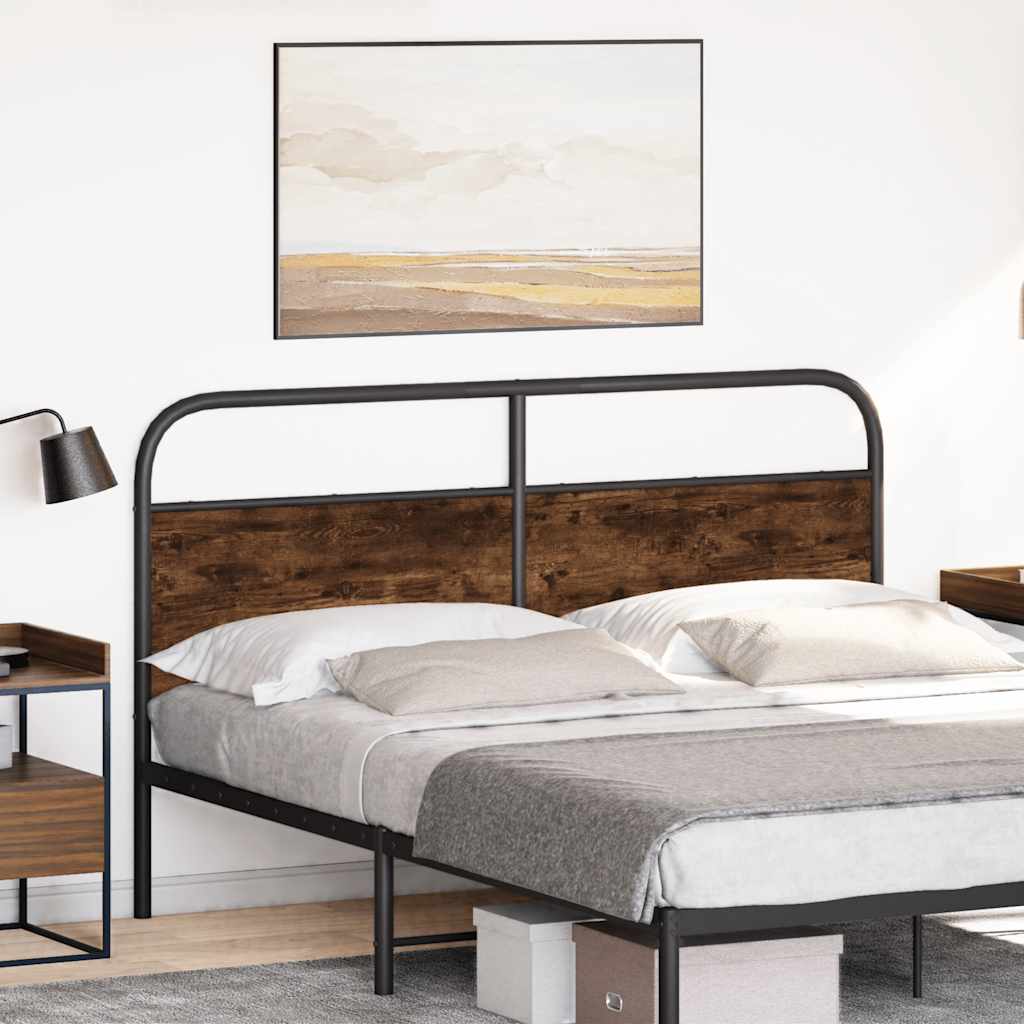 Replace Headboard Smoked Oak 150 cm Steel and Engineered Wood