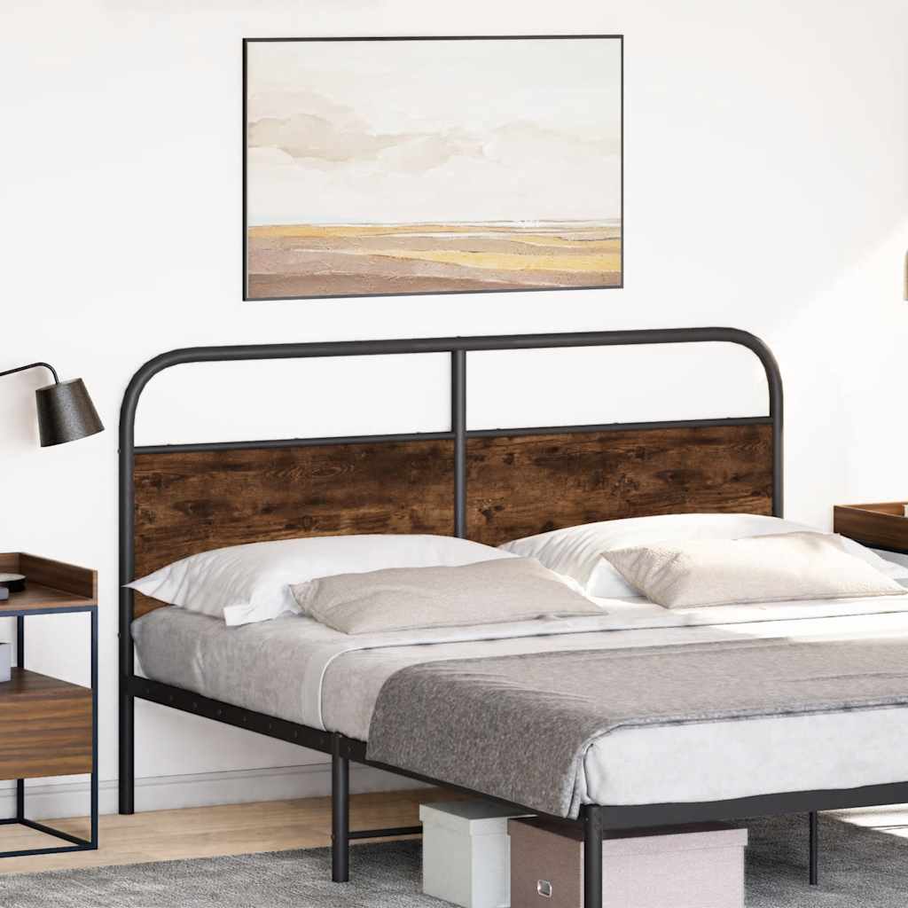 Replace Headboard Smoked Oak 160 cm Steel and Engineered Wood