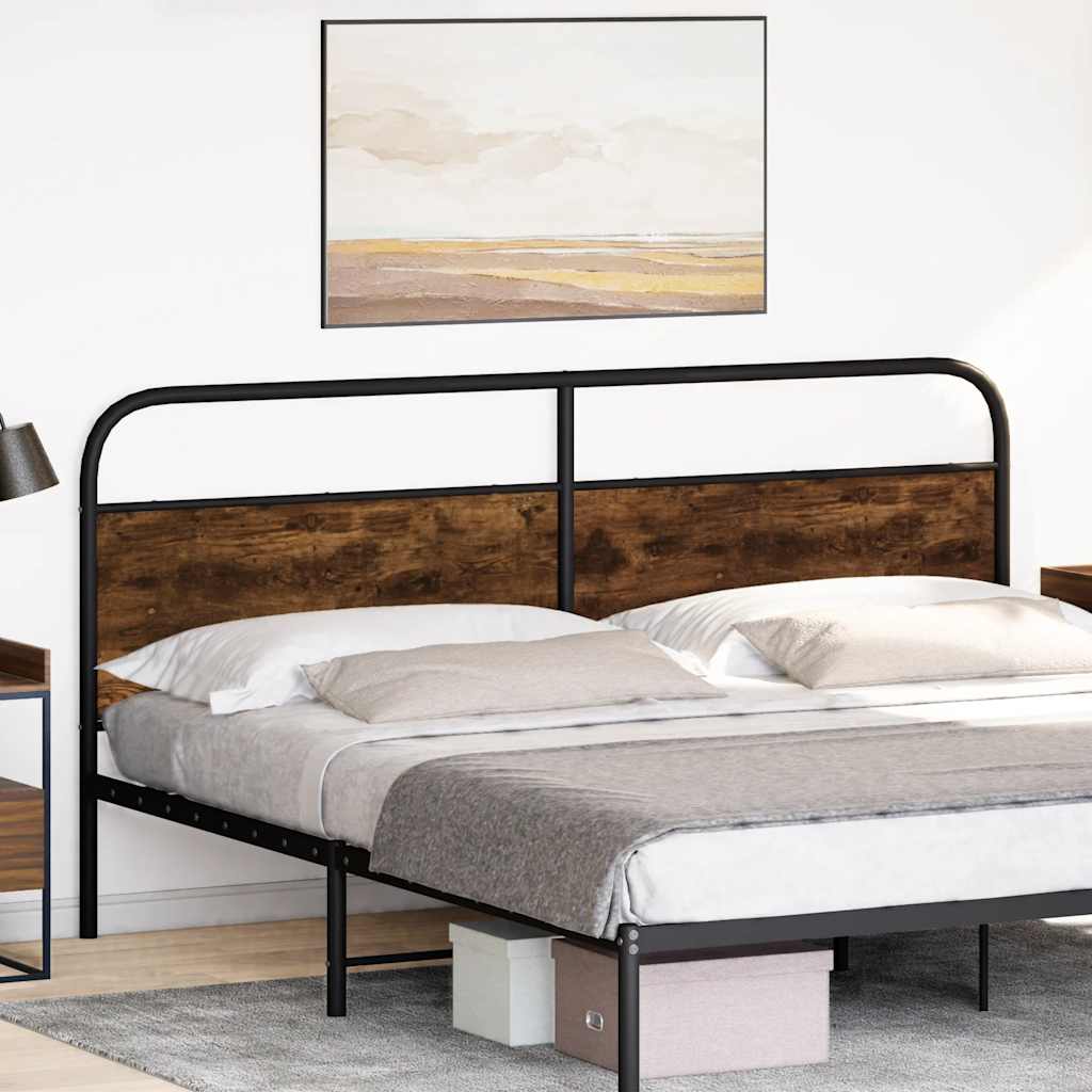 Replace Headboard Smoked Oak 180 cm Steel and Engineered Wood