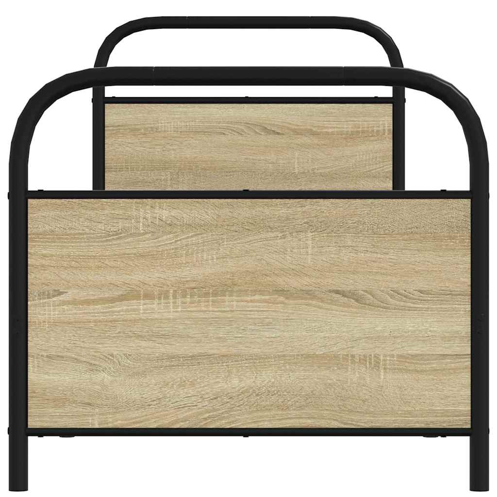Bed Frame Without Mattress 80x200 cm Sonoma Oak Engineered Wood