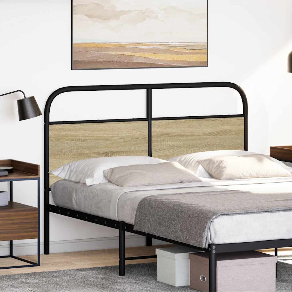 Replace Headboard Sonoma Oak 135 cm Steel and Engineered Wood