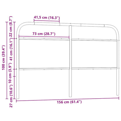 Replace Headboard Sonoma Oak 150 cm Steel and Engineered Wood