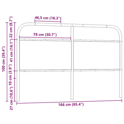 Replace Headboard Sonoma Oak 160 cm Steel and Engineered Wood