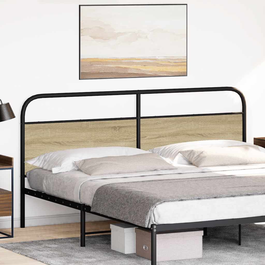 Replace Headboard Sonoma Oak 180 cm Steel and Engineered Wood