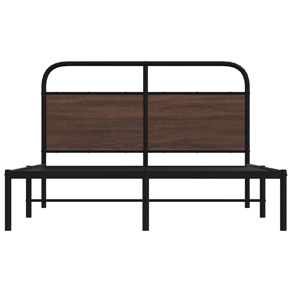 Bed Frame Without Mattress 120x200 cm Brown Oak Engineered Wood