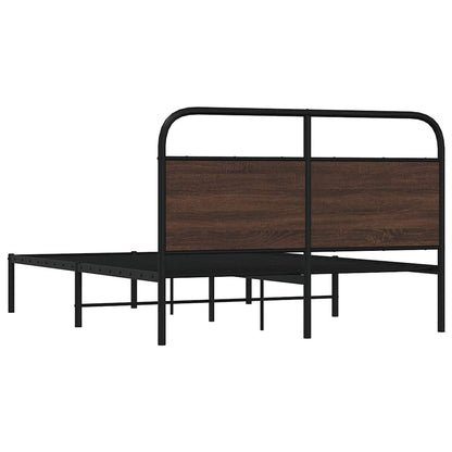 Bed Frame Without Mattress 120x200 cm Brown Oak Engineered Wood