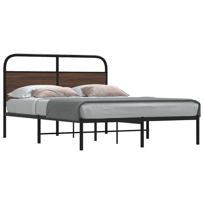 Bed Frame Without Mattress 120x200 cm Brown Oak Engineered Wood