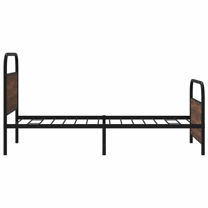 Bed Frame Without Mattress 90x200 cm Brown Oak Engineered Wood