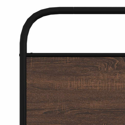 Bed Frame Without Mattress 90x200 cm Brown Oak Engineered Wood