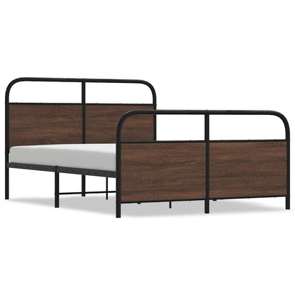 Bed Frame Without Mattress 120x200 cm Brown Oak Engineered Wood