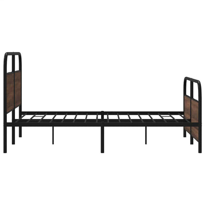 Bed Frame Without Mattress 120x200 cm Brown Oak Engineered Wood