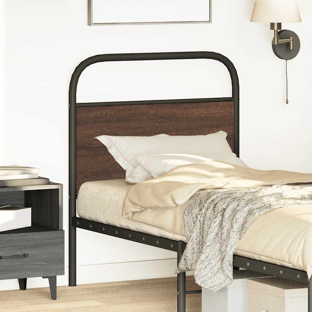 Replace Headboard Brown Oak 80 cm Steel and Engineered Wood
