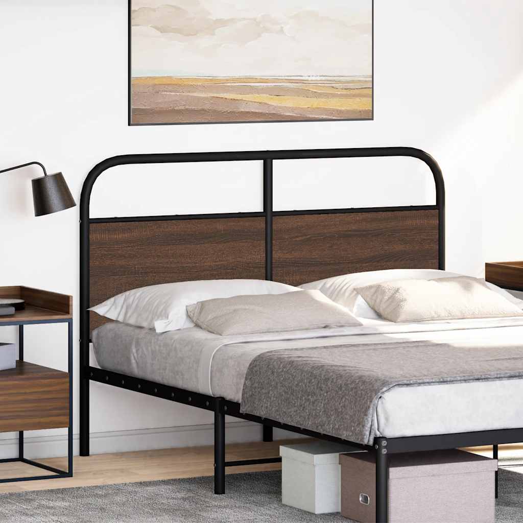 Replace Headboard Brown Oak 135 cm Steel and Engineered Wood