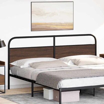 Replace Headboard Brown Oak 190 cm Steel and Engineered Wood