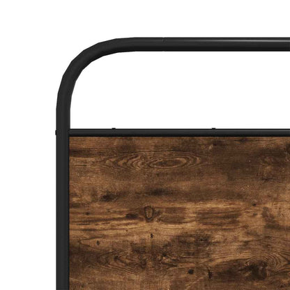 Bed Frame Without Mattress 107x203 cm Smoked Oak Engineered Wood