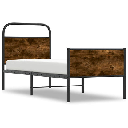 Bed Frame without Mattress 75x190 cm Sonoma Oak Engineered Wood