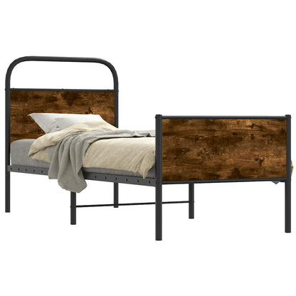 Bed Frame without Mattress 75x190 cm Sonoma Oak Engineered Wood