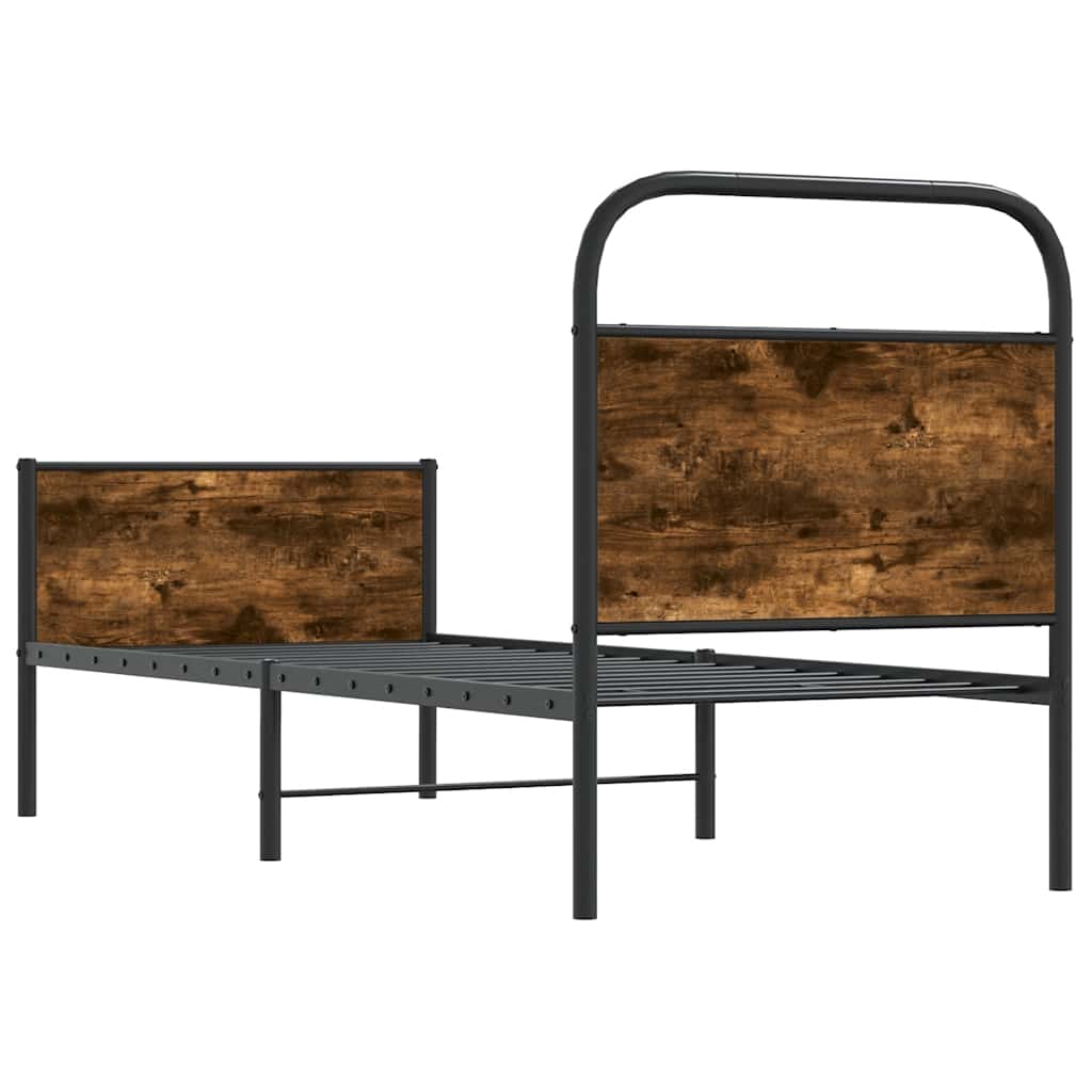 Bed Frame without Mattress 75x190 cm Sonoma Oak Engineered Wood