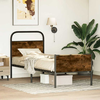 Bed Frame without Mattress 75x190 cm Sonoma Oak Engineered Wood