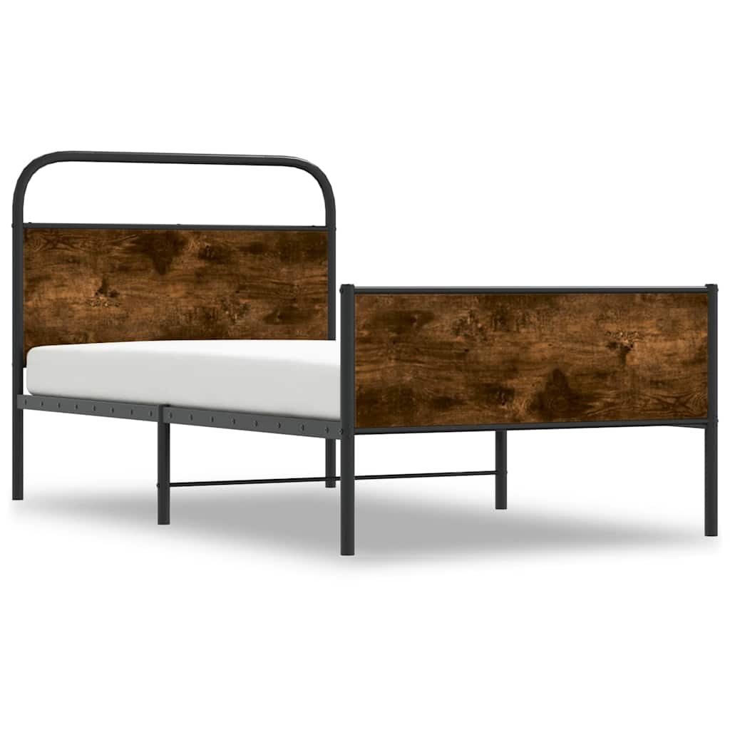 Bed Frame without Mattress 100x190 cm Sonoma Oak Engineered Wood