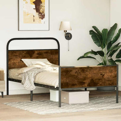 Bed Frame without Mattress 100x190 cm Sonoma Oak Engineered Wood