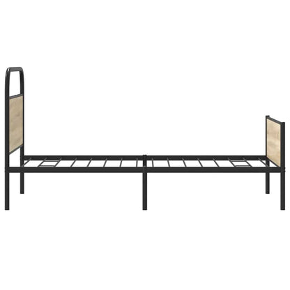 Bed Frame without Mattress 100x200 cm Sonoma Oak Engineered Wood