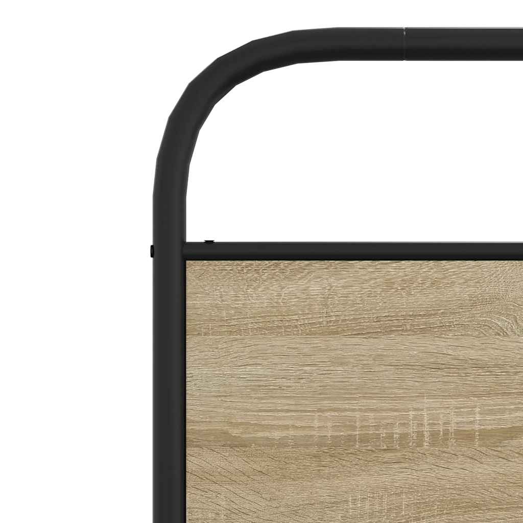 Bed Frame without Mattress 100x200 cm Sonoma Oak Engineered Wood