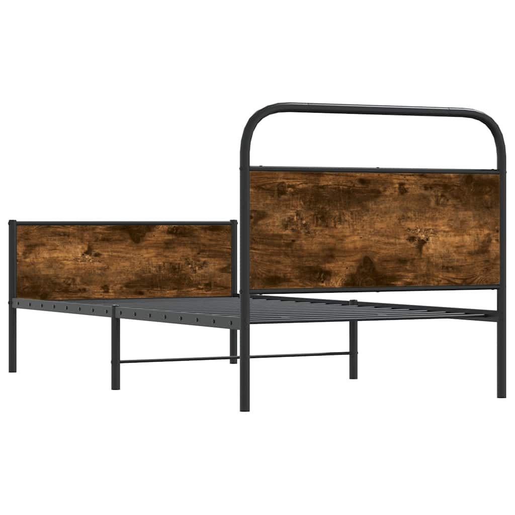 Bed Frame without Mattress 107x203 cm Sonoma Oak Engineered Wood