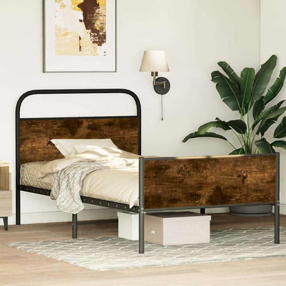 Bed Frame without Mattress 107x203 cm Sonoma Oak Engineered Wood
