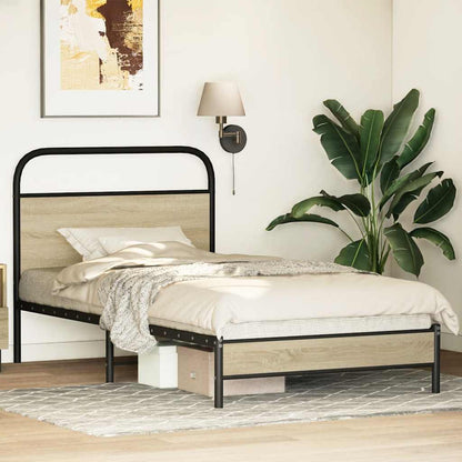 Bed Frame without Mattress 90x200 cm Sonoma Oak Engineered Wood
