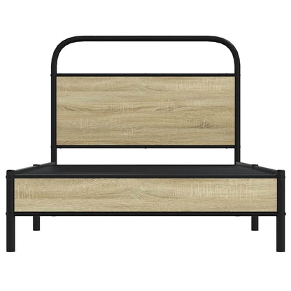 Bed Frame without Mattress 90x200 cm Sonoma Oak Engineered Wood