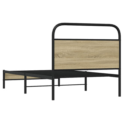 Bed Frame without Mattress 90x200 cm Sonoma Oak Engineered Wood