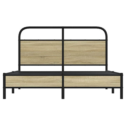 Bed Frame without Mattress 120x190 cm Small Double Sonoma Oak Engineered Wood