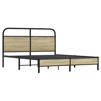 Bed Frame without Mattress 160x200 cm Sonoma Oak Engineered Wood