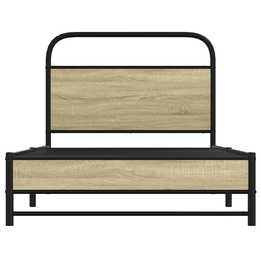 Bed Frame without Mattress 90x200 cm Sonoma Oak Engineered Wood
