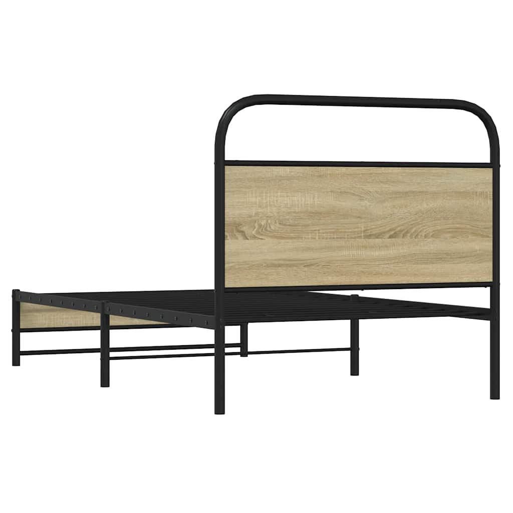 Bed Frame without Mattress 90x200 cm Sonoma Oak Engineered Wood