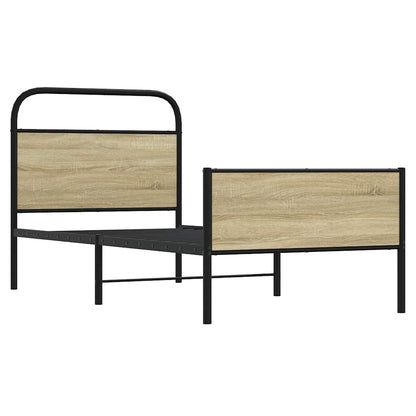 Bed Frame without Mattress 80x200 cm Sonoma Oak Engineered Wood
