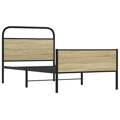 Bed Frame without Mattress 90x190 cm Sonoma Oak Engineered Wood