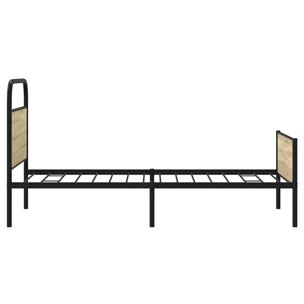 Bed Frame without Mattress 90x190 cm Sonoma Oak Engineered Wood