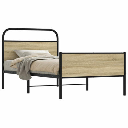 Bed Frame without Mattress 90x190 cm Sonoma Oak Engineered Wood
