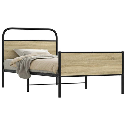 Bed Frame without Mattress 90x200 cm Sonoma Oak Engineered Wood