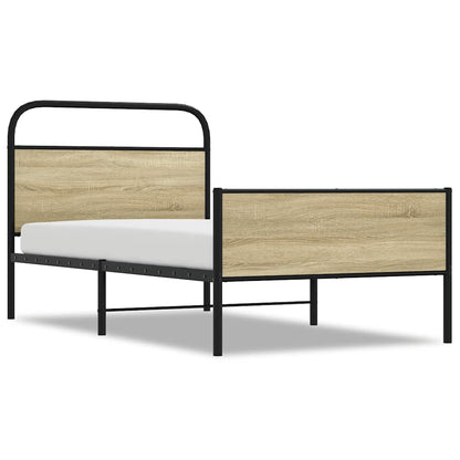 Bed Frame without Mattress 100x200 cm Sonoma Oak Engineered Wood